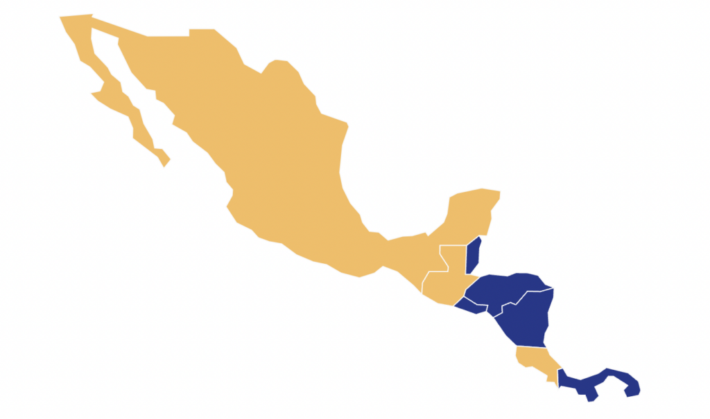 central america visited countries