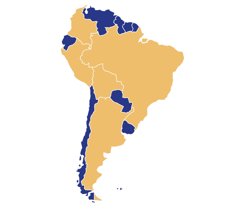 south america visited countries